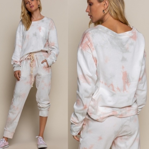 Last one!! Cobblestone Orange Splash Sweatshirt - Picture 2 of 4